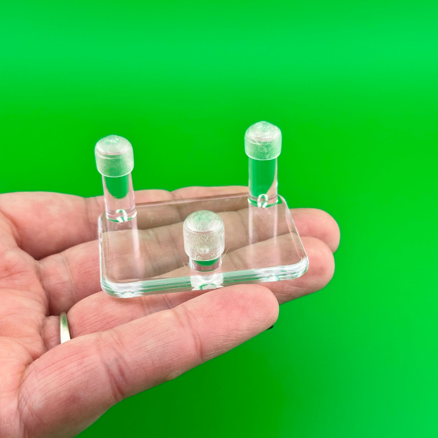 2" Three-Peg Acrylic Display Stand
