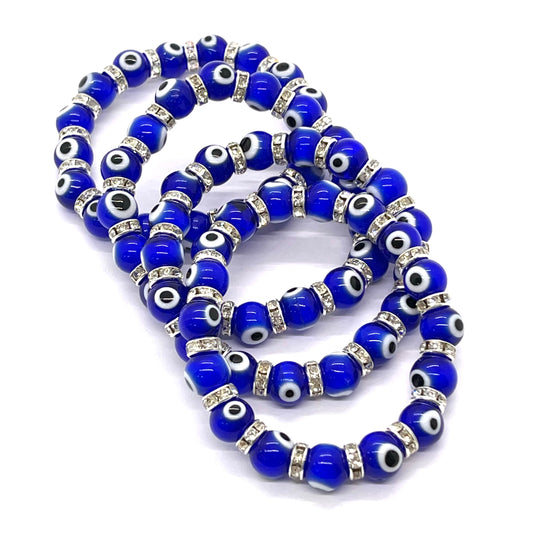 Blue Evil Eye 10mm Bracelet