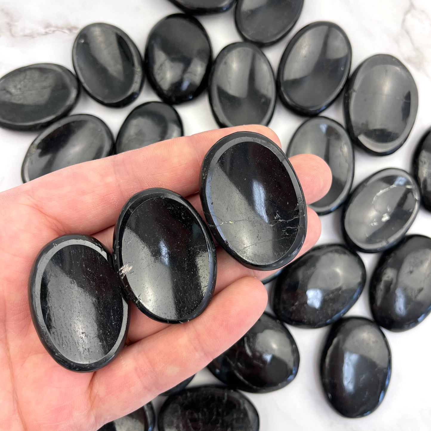 Black Tourmaline Worry Stone