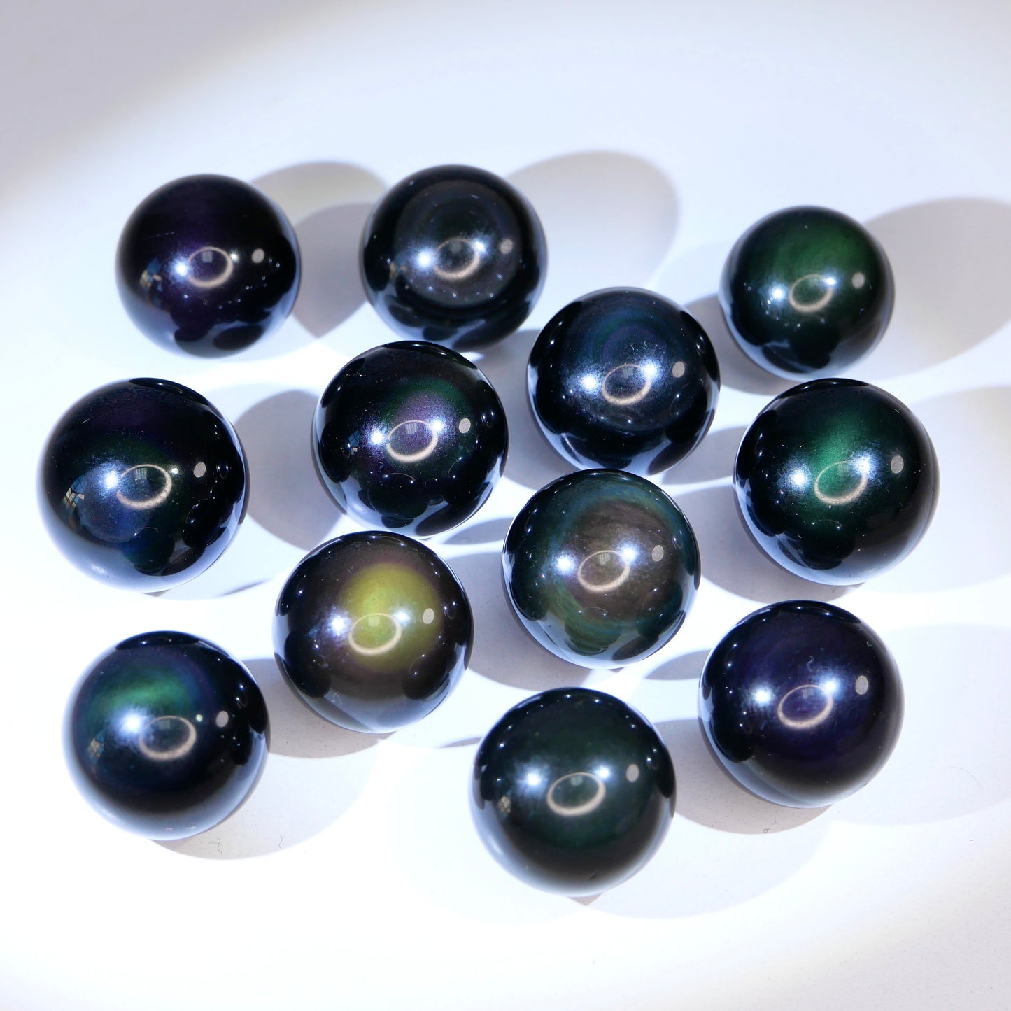 Mini Rainbow Obsidian Sphere