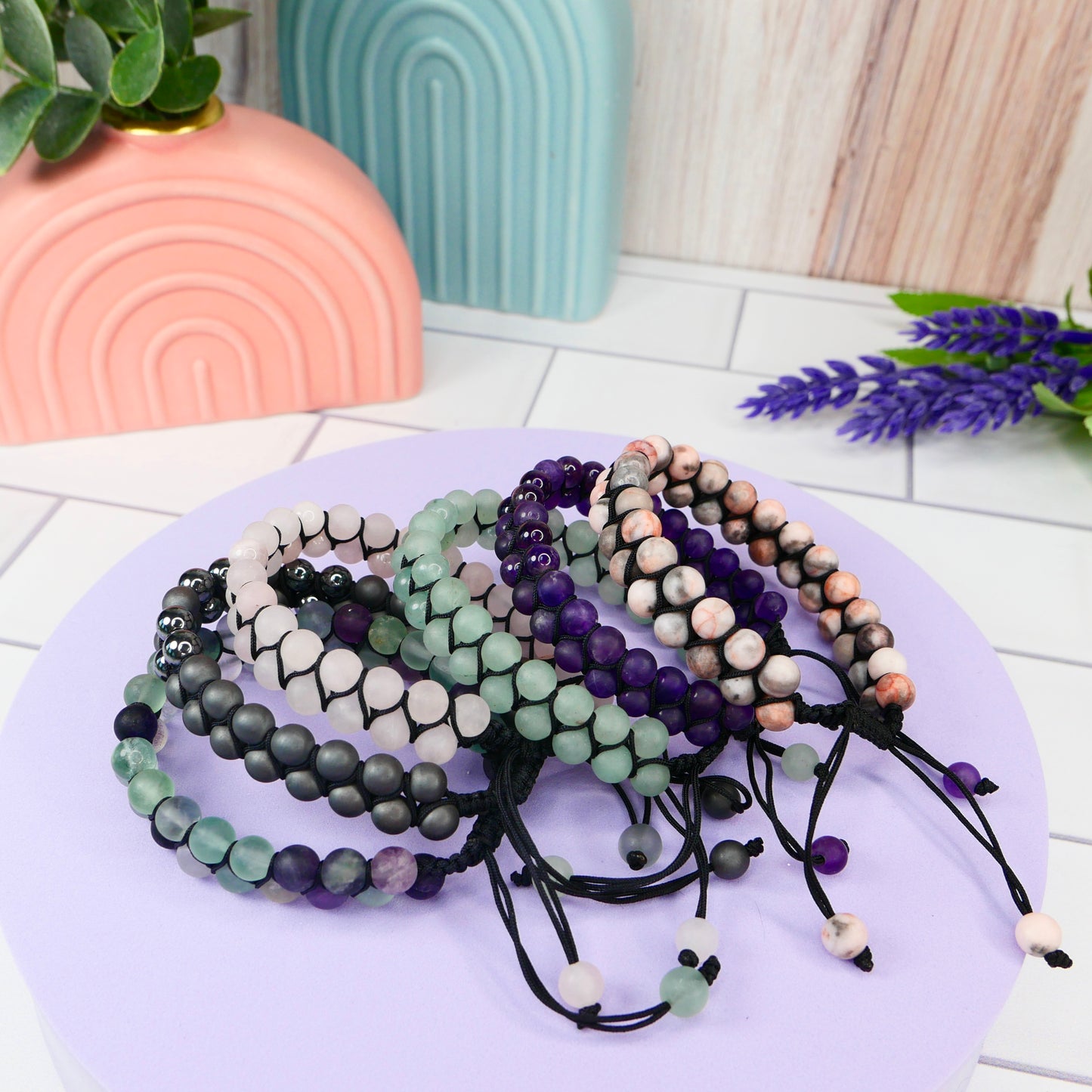 Hematite 6mm Double Row Bracelet