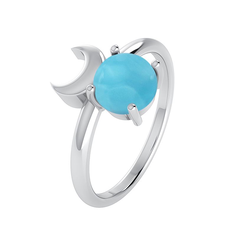 Larimar Moon Ring