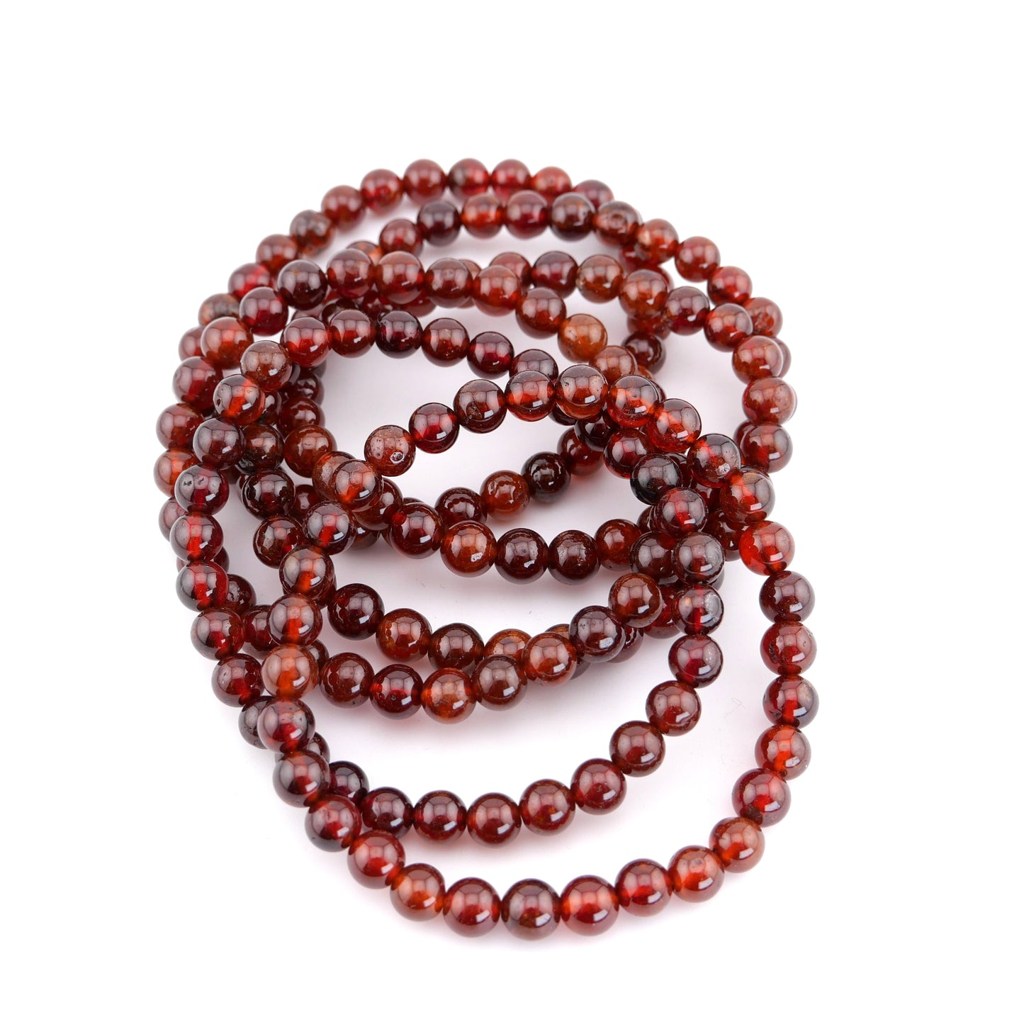 Hessonite Garnet 6.5 mm Bracelet