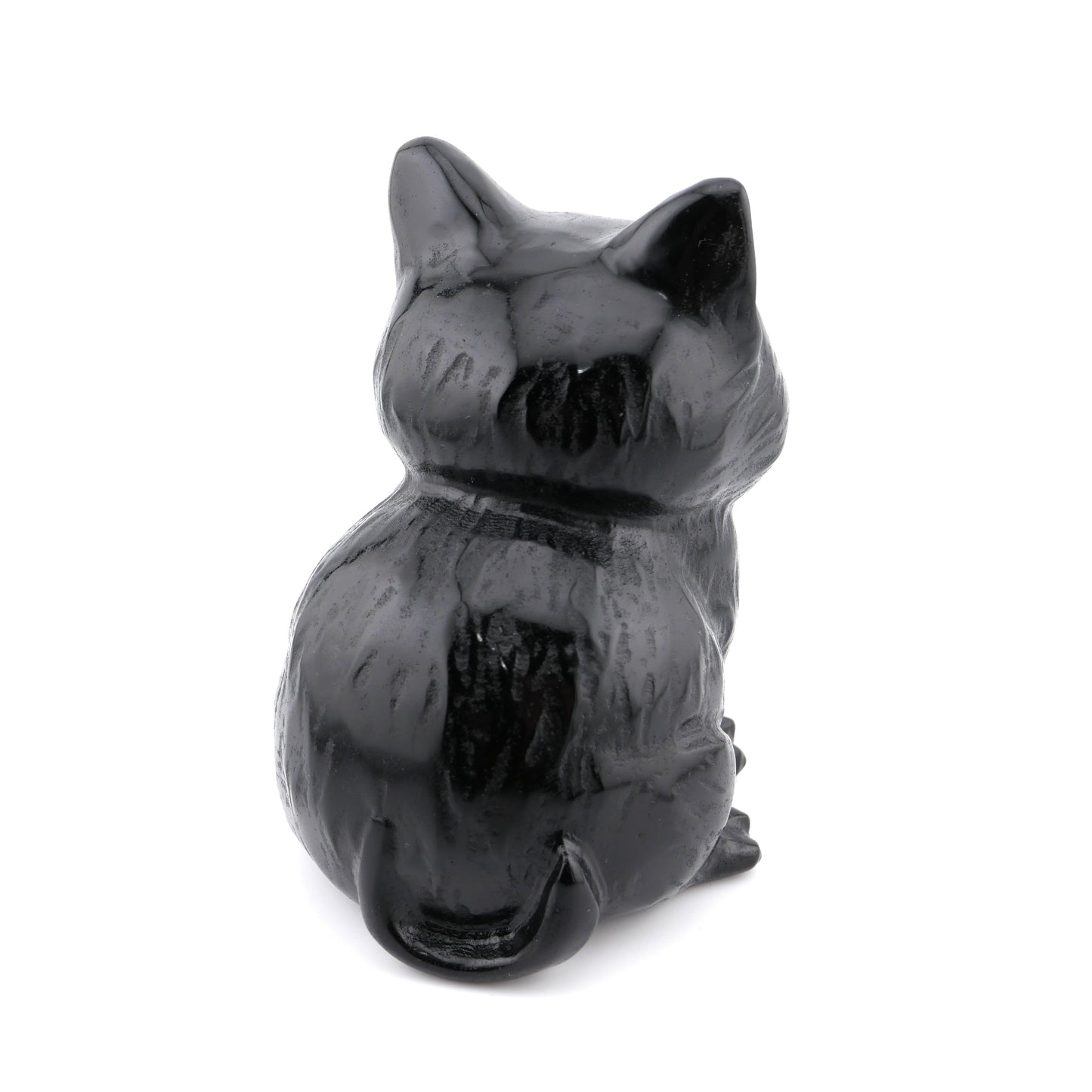 Large Black Obsidian Cat