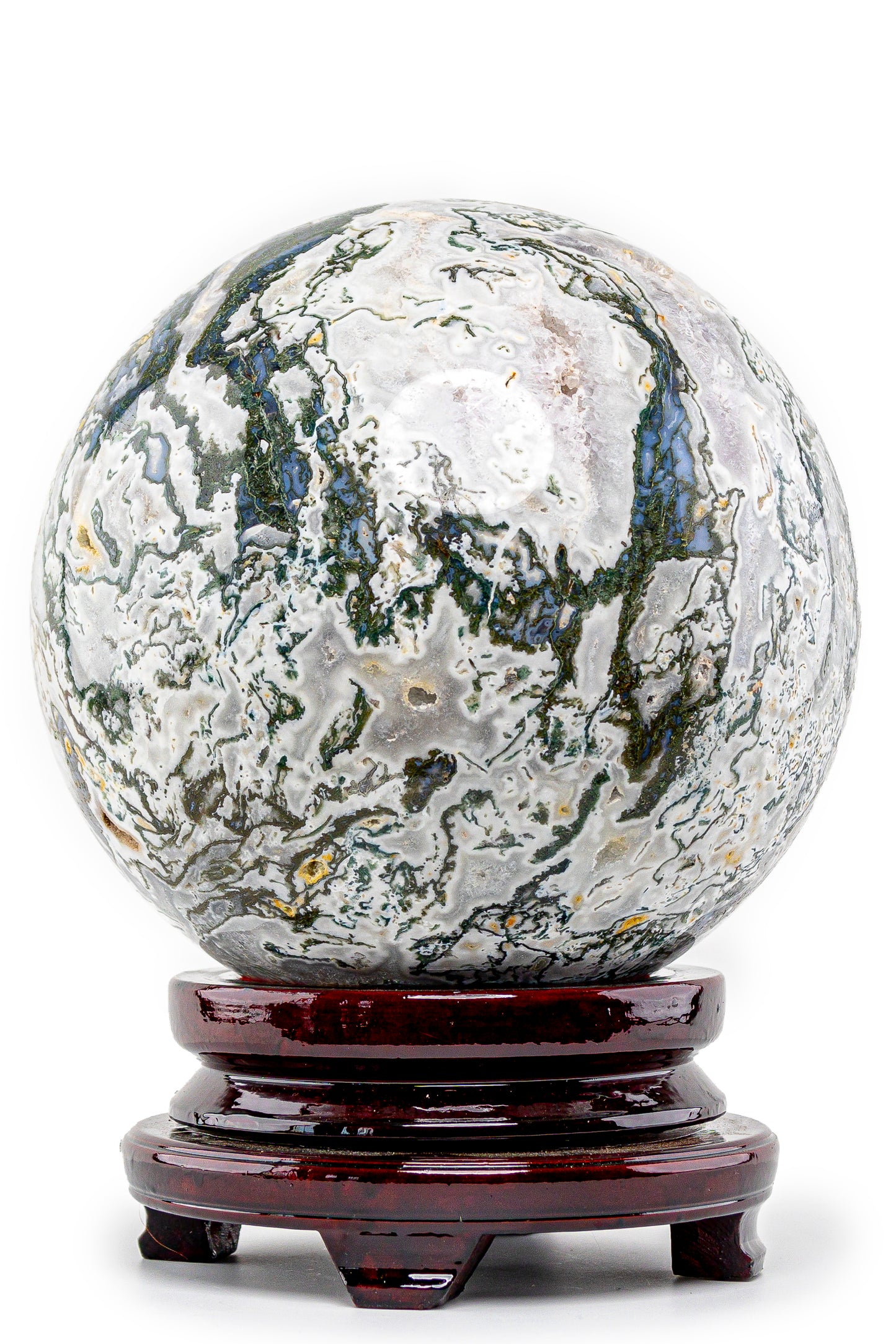 Statement Moss Agate Sphere