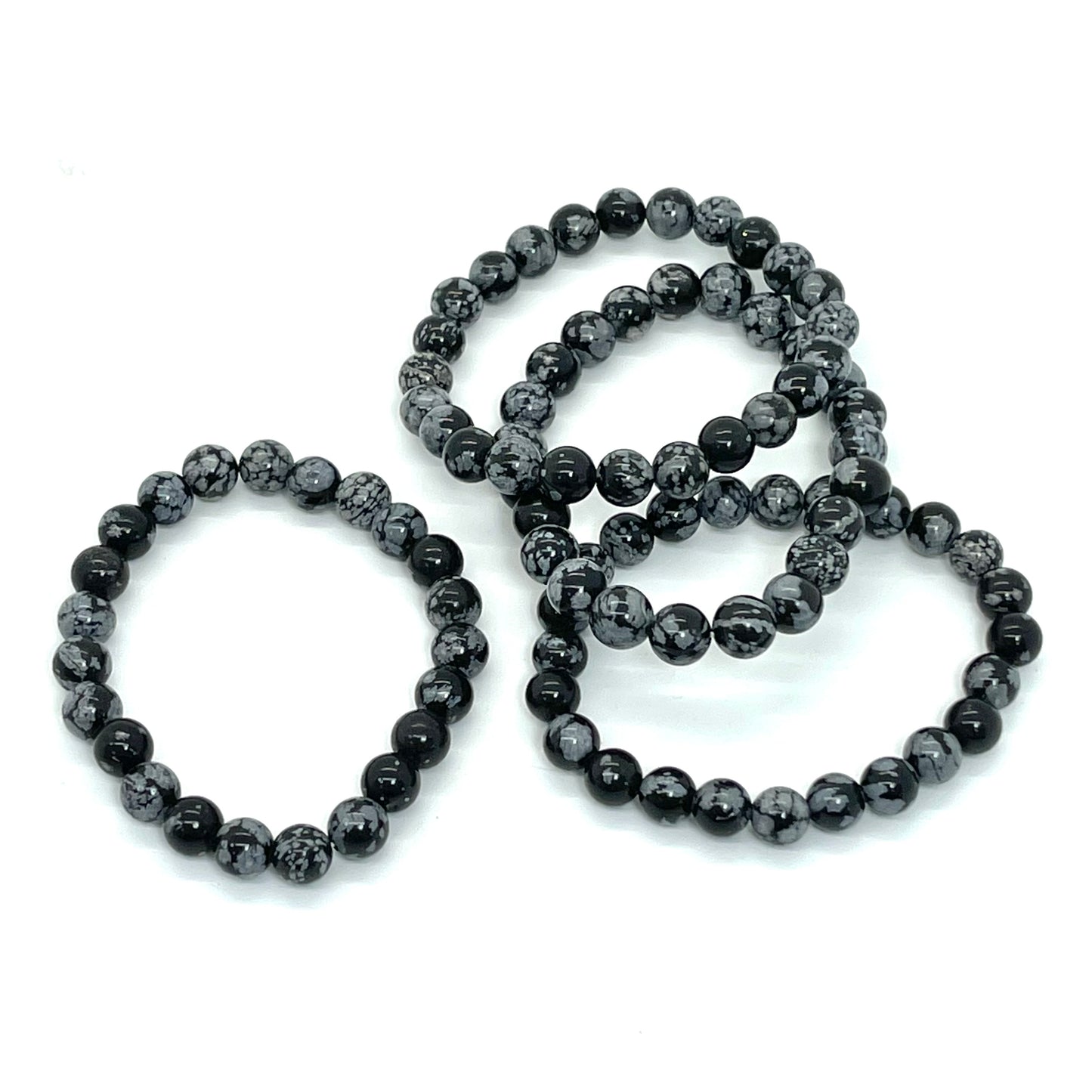 Snowflake Obsidian 8mm Bracelet