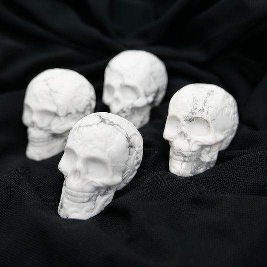 Small Howlite Carved Skull