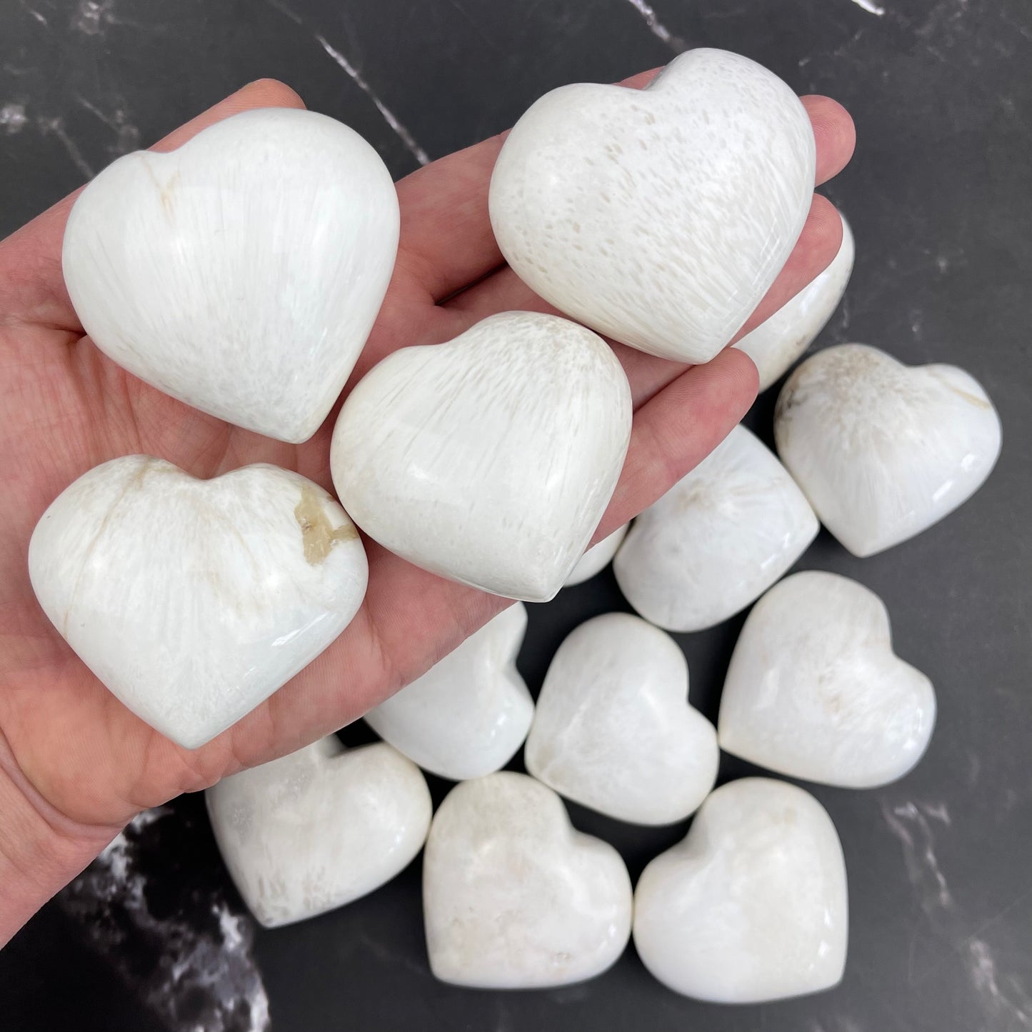 Scolecite Medium Heart