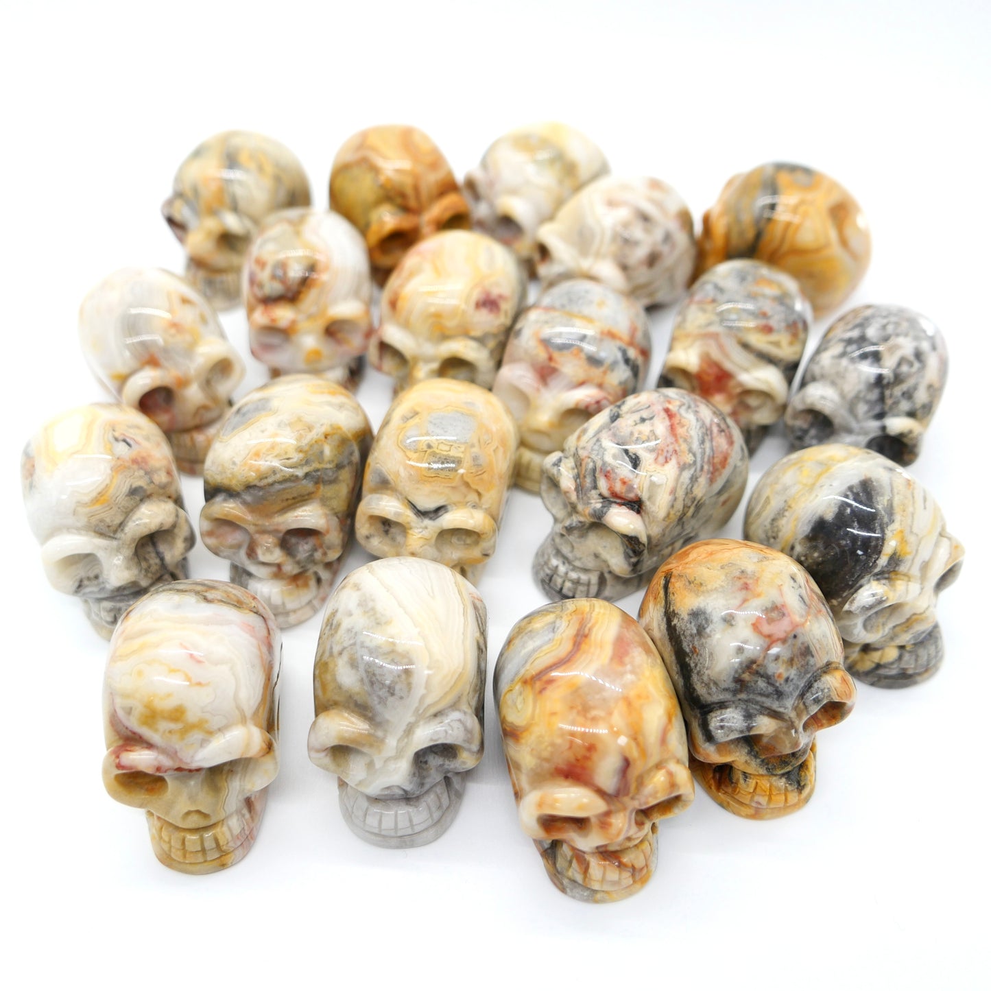 Crazy Lace Agate Skull