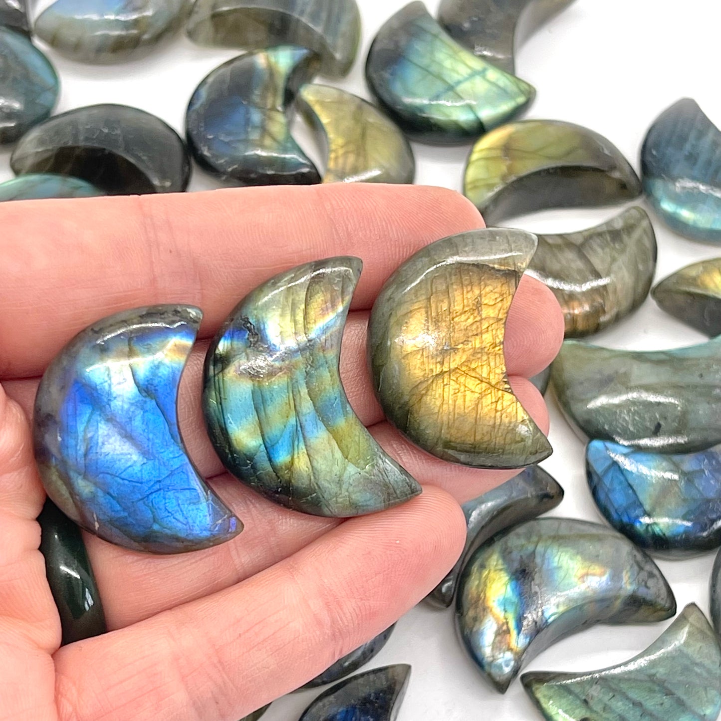 Labradorite Crescent Moon