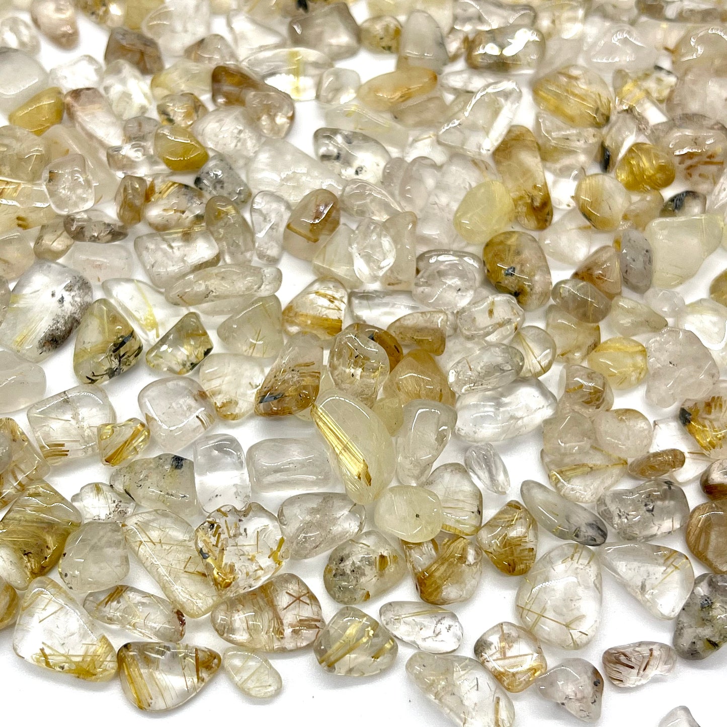 Rutilated Quartz Chips