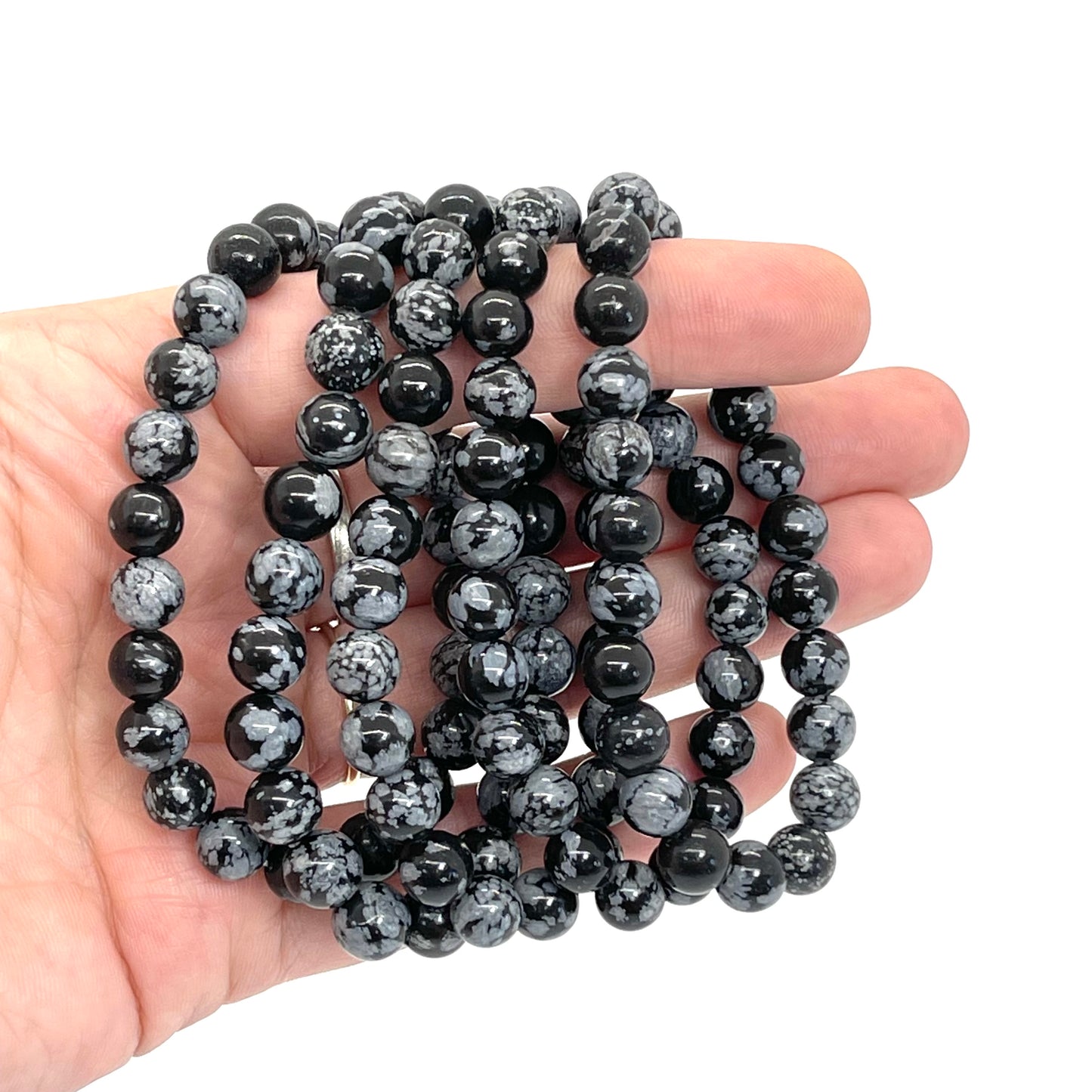 Snowflake Obsidian 8mm Bracelet