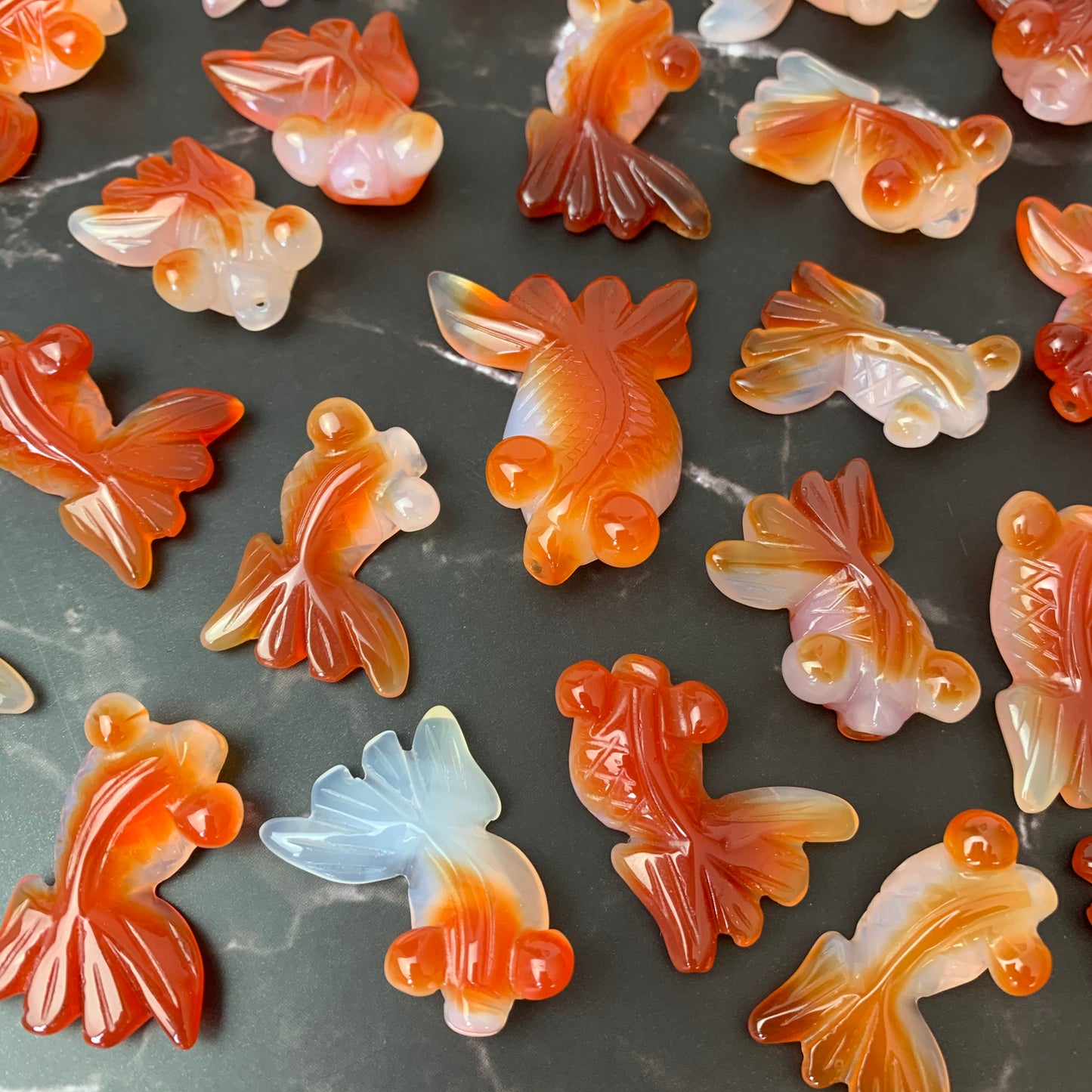 Carnelian Agate Goldfish