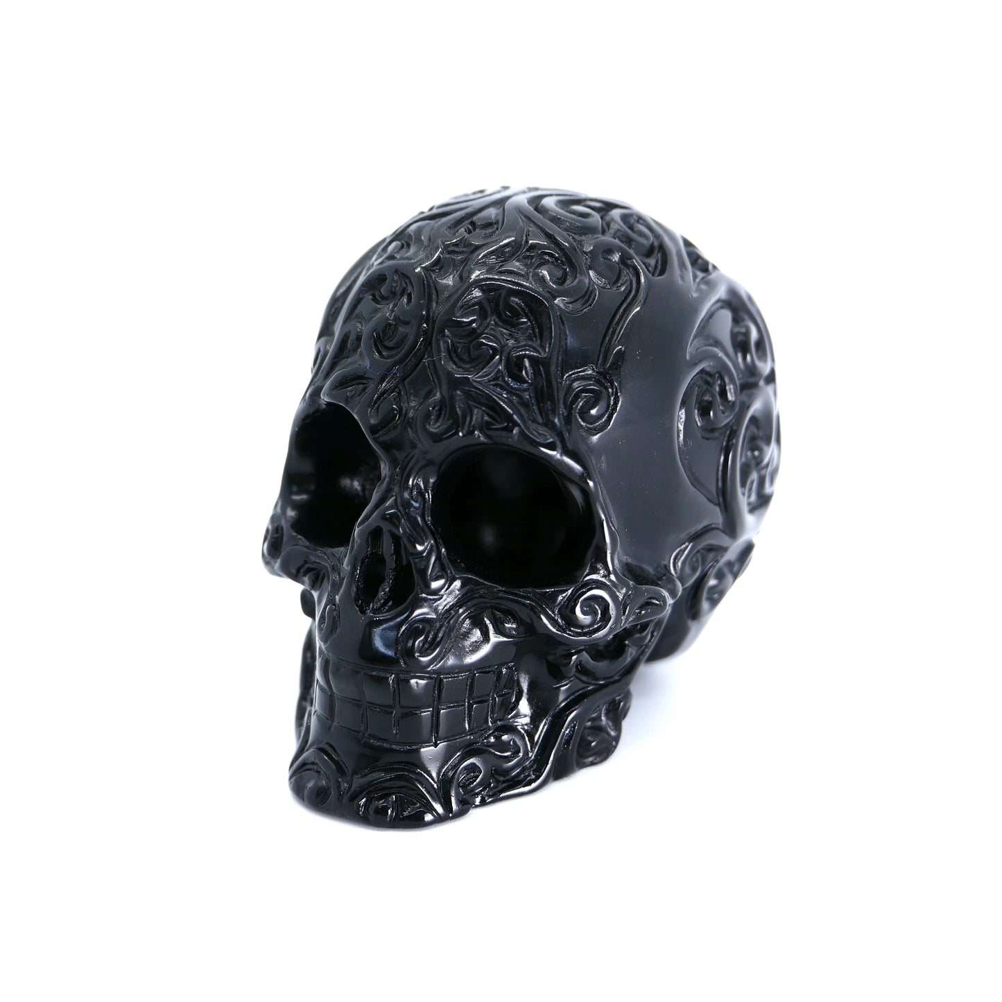 Black Obsidian Hollow Skull