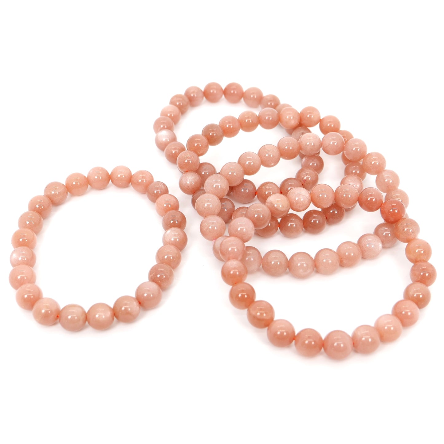 Sunstone Moonstone 8mm Bracelet