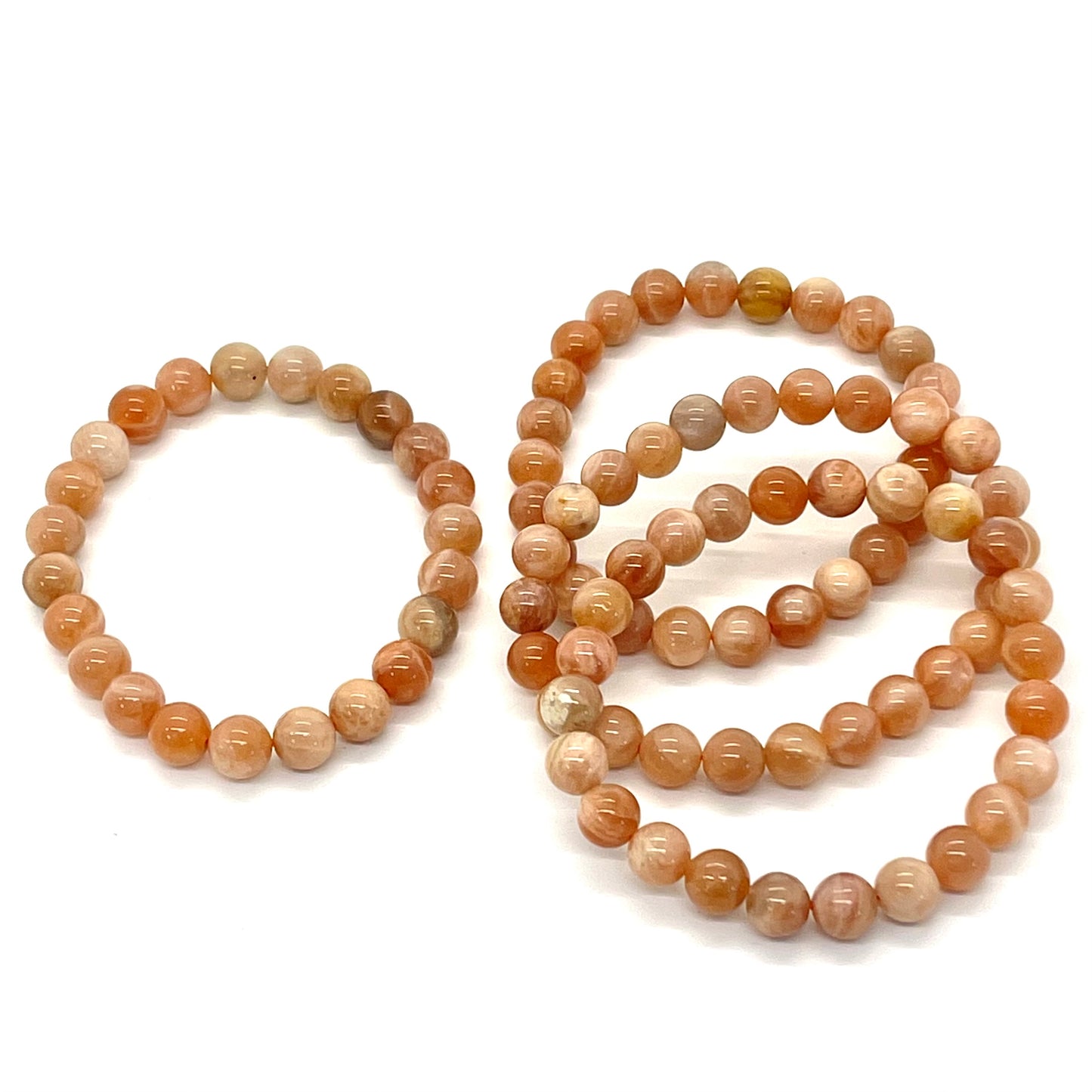 Peach Moonstone 8mm Bracelet