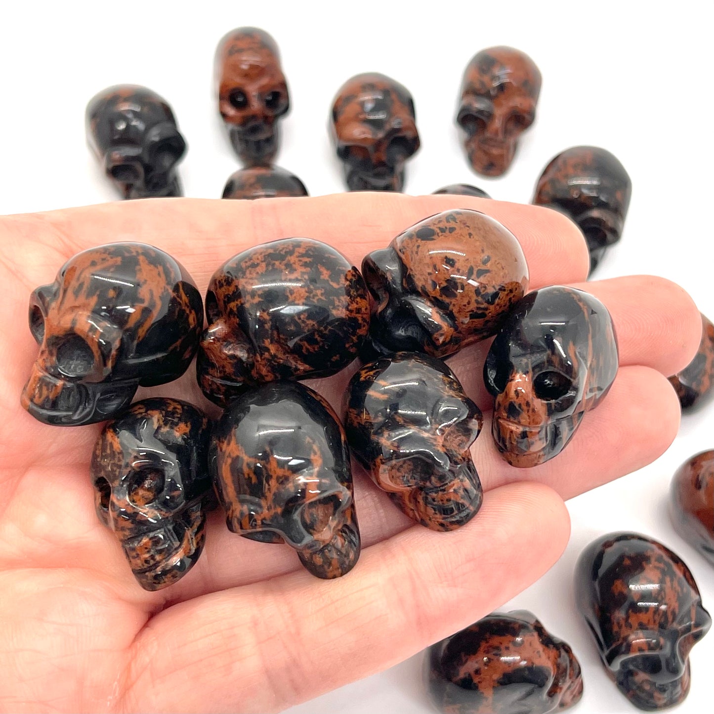 Mini Mahogany Obsidian Skull