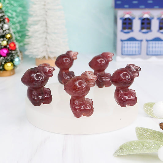 Red Aventurine Deer