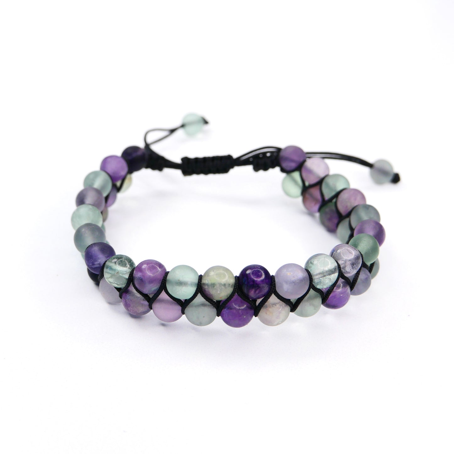 Fluorite 6mm Double Row Bracelet