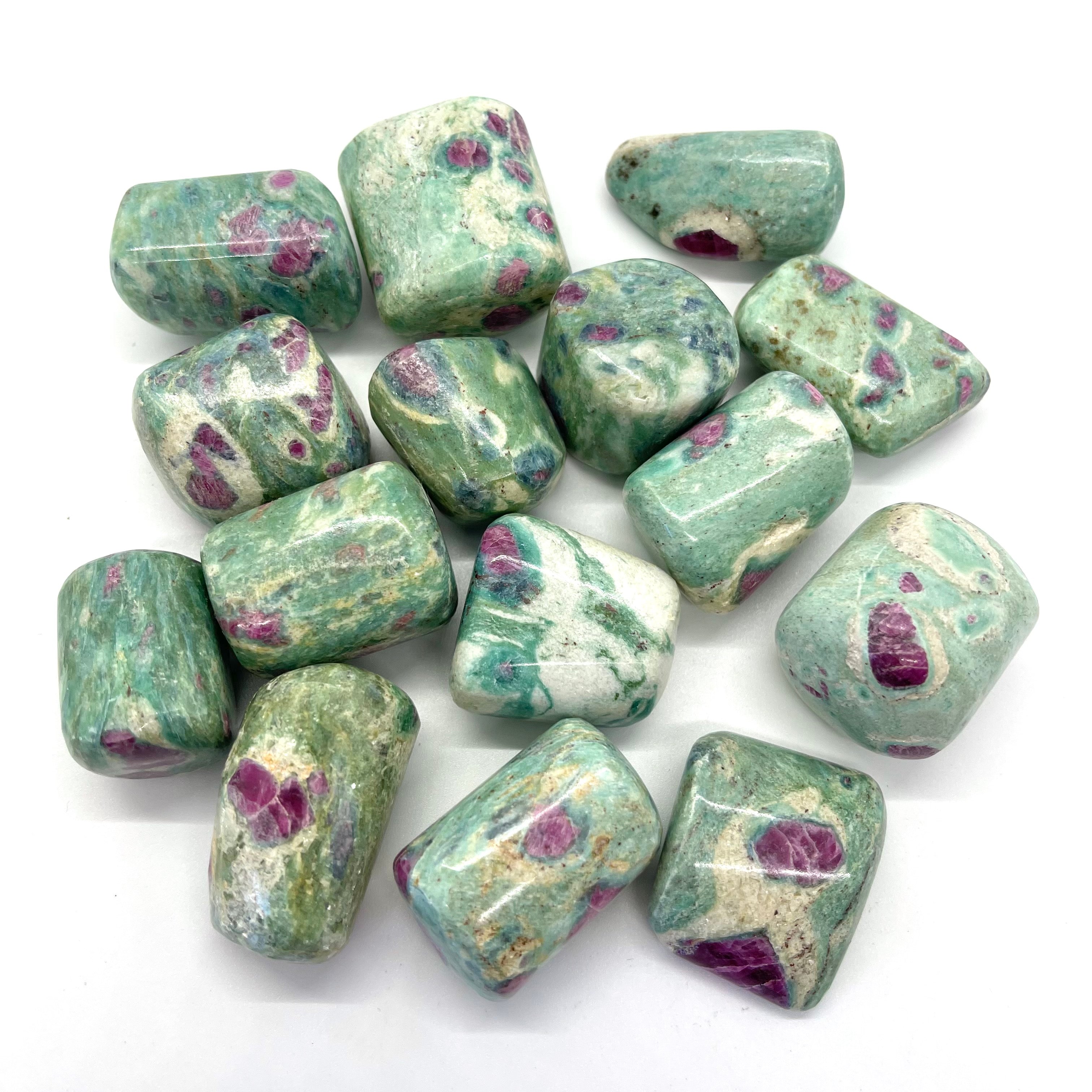 Fuchsite tumbled on sale