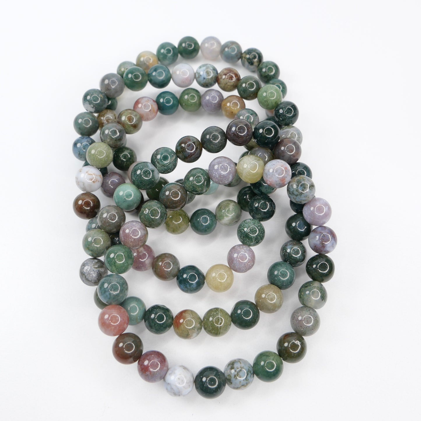 Colorful Moss Agate 8mm Bracelet