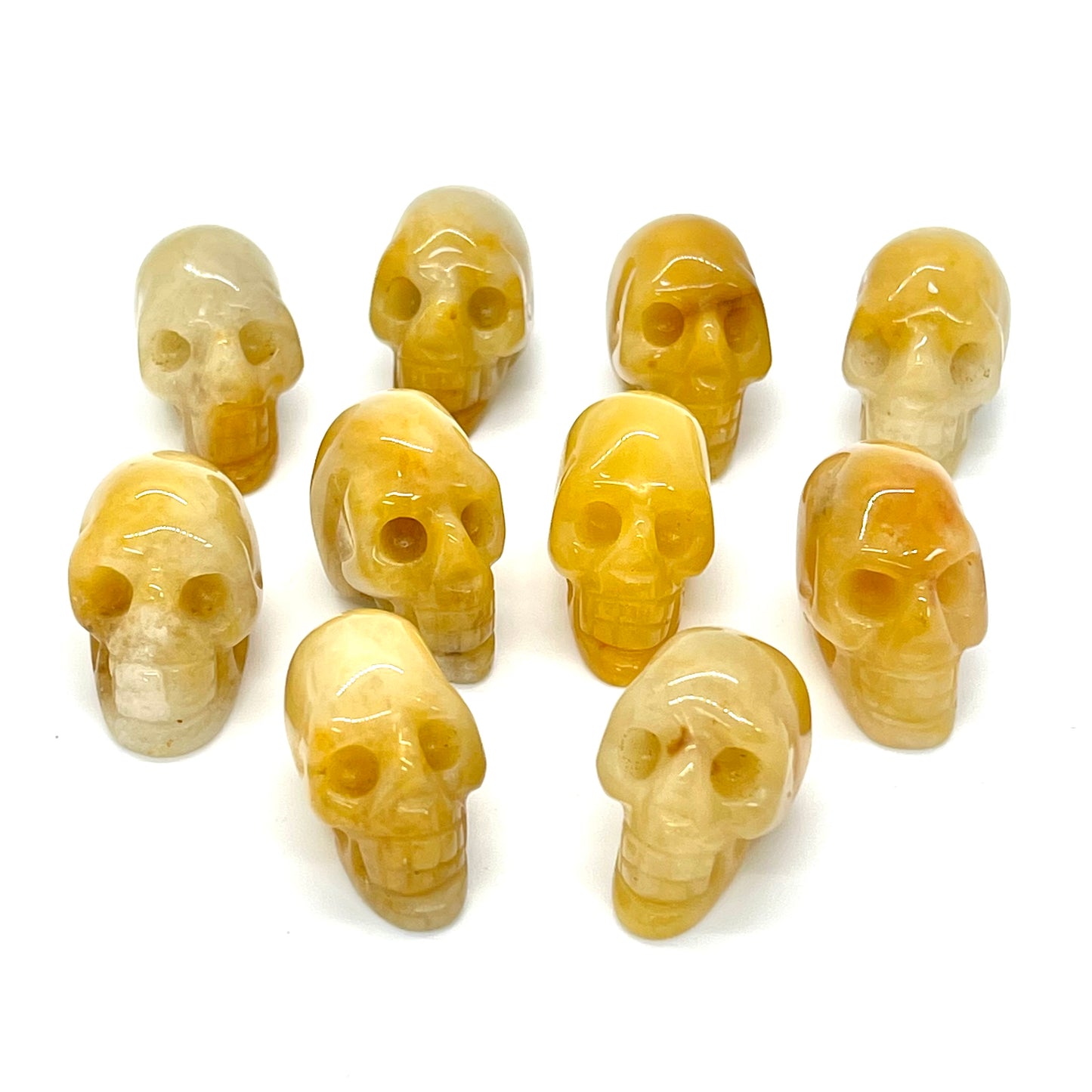 Mini Yellow Aventurine Skull