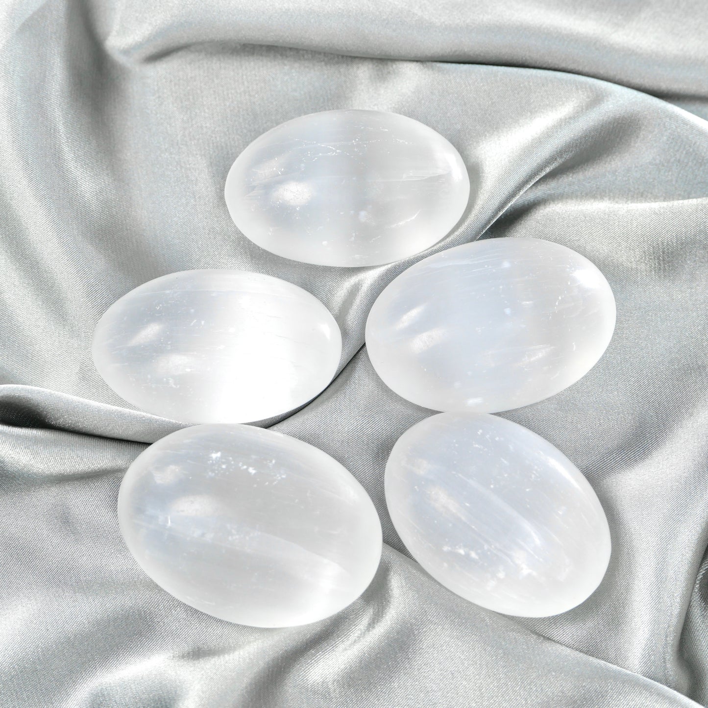 Selenite Palm Stone