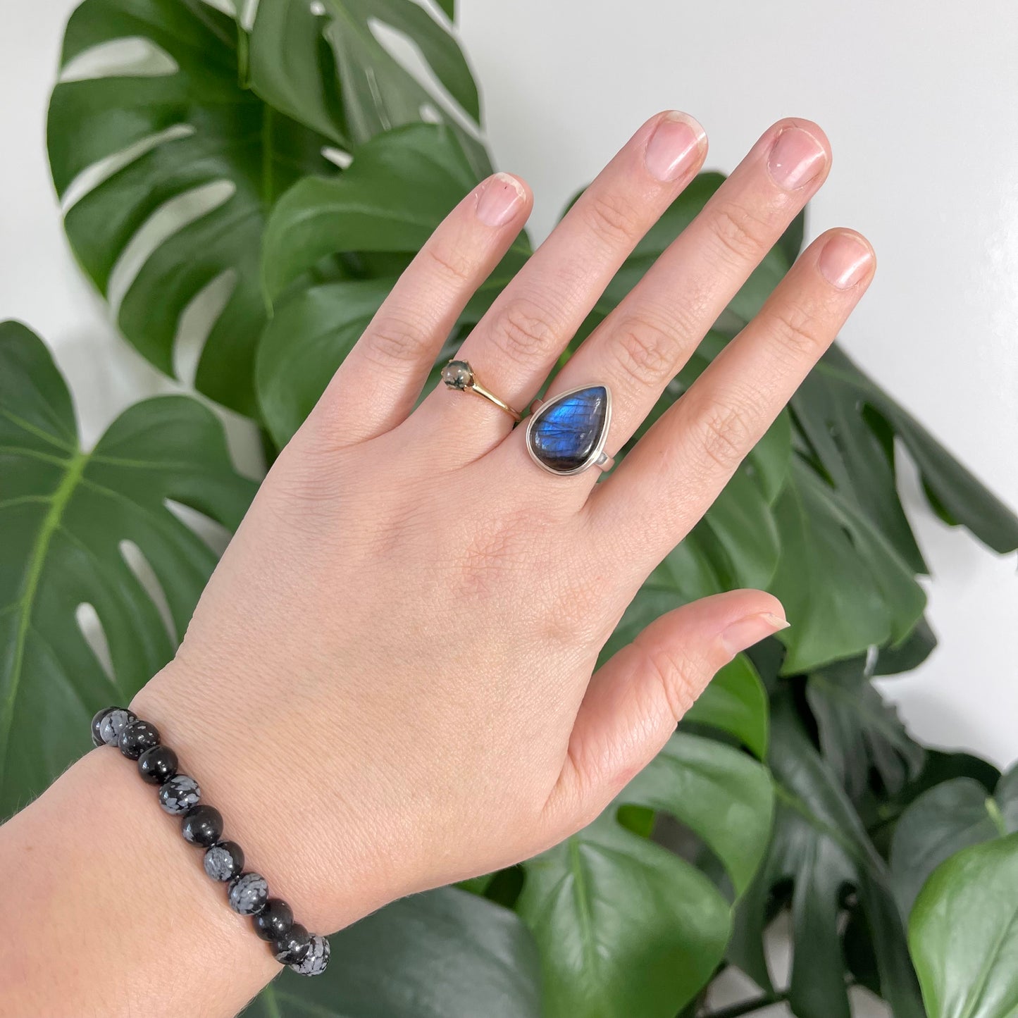 Snowflake Obsidian 8mm Bracelet