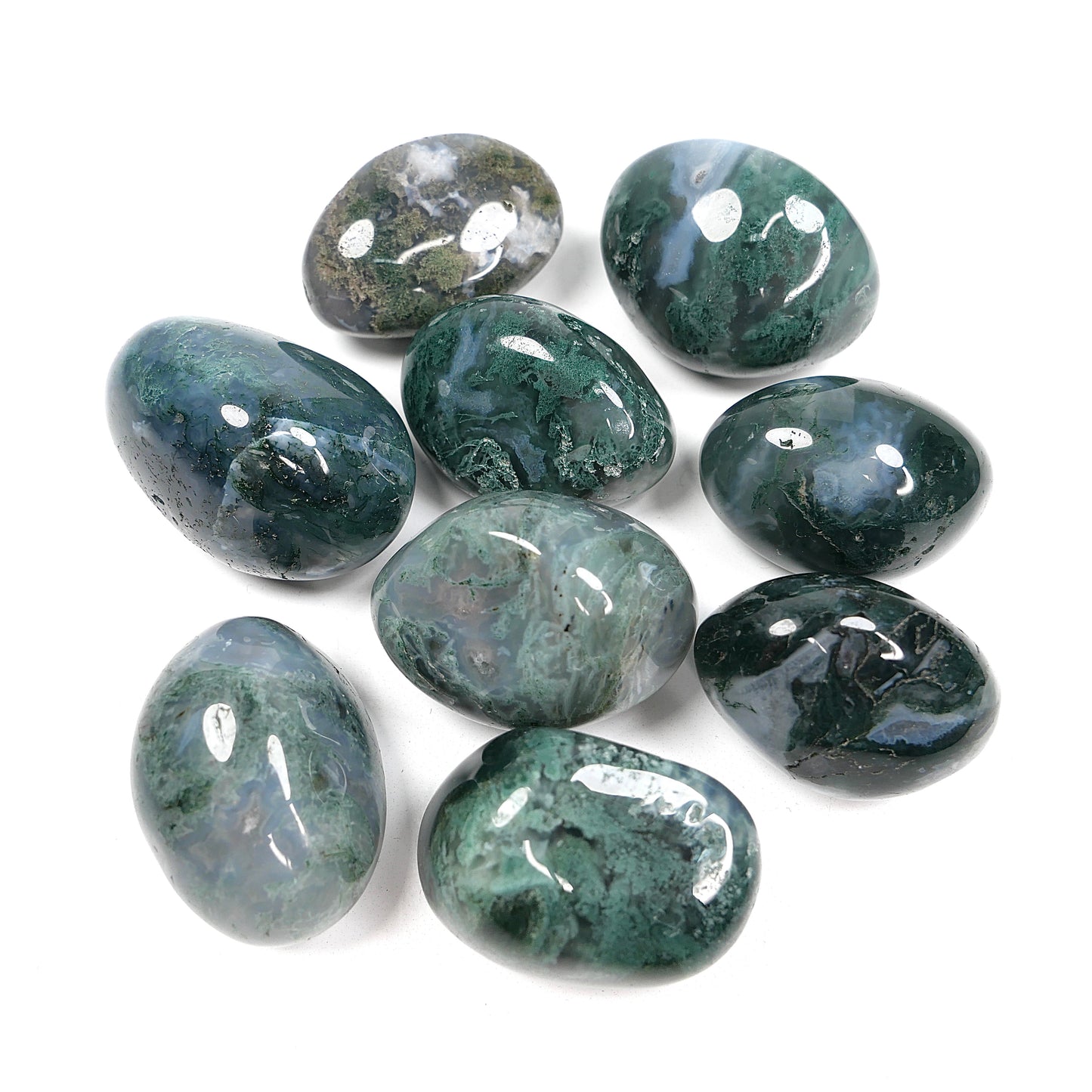 Moss Agate Tumble