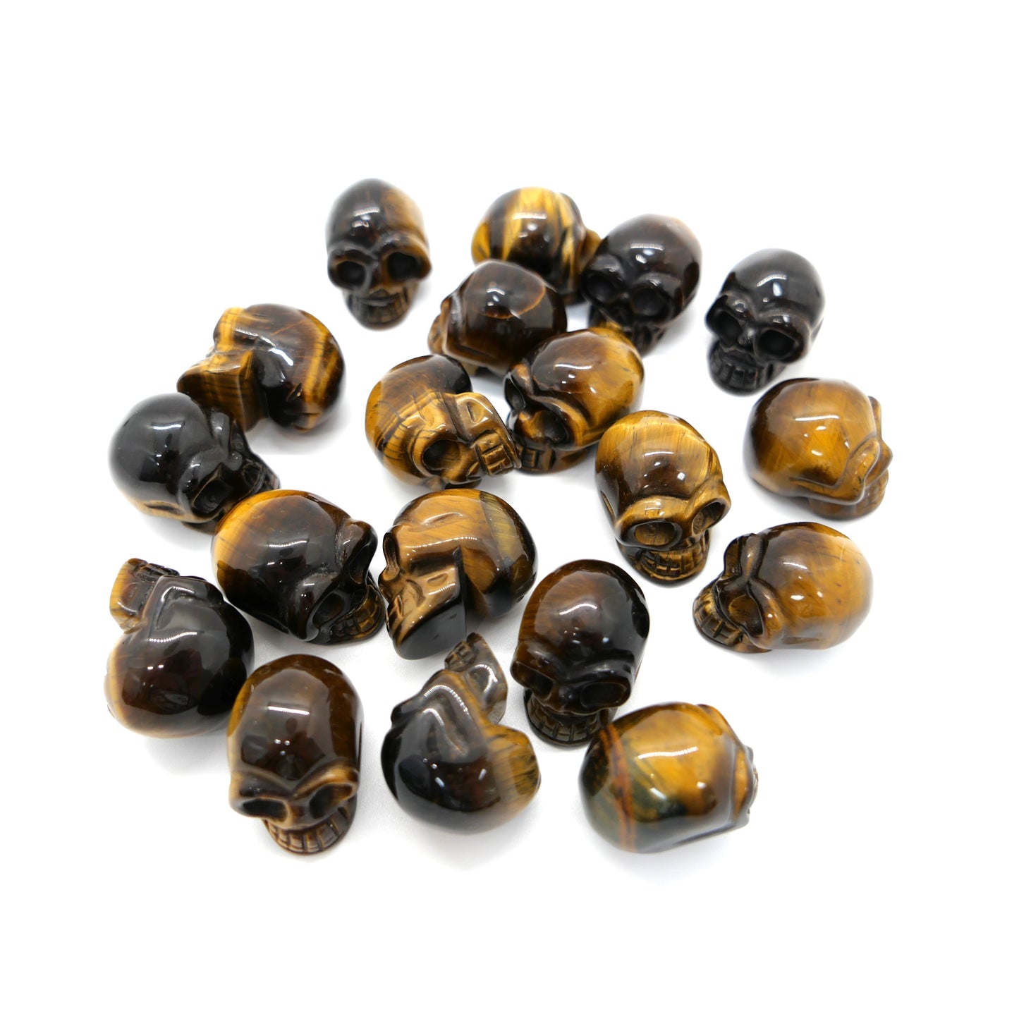 Mini Tiger Eye Skull