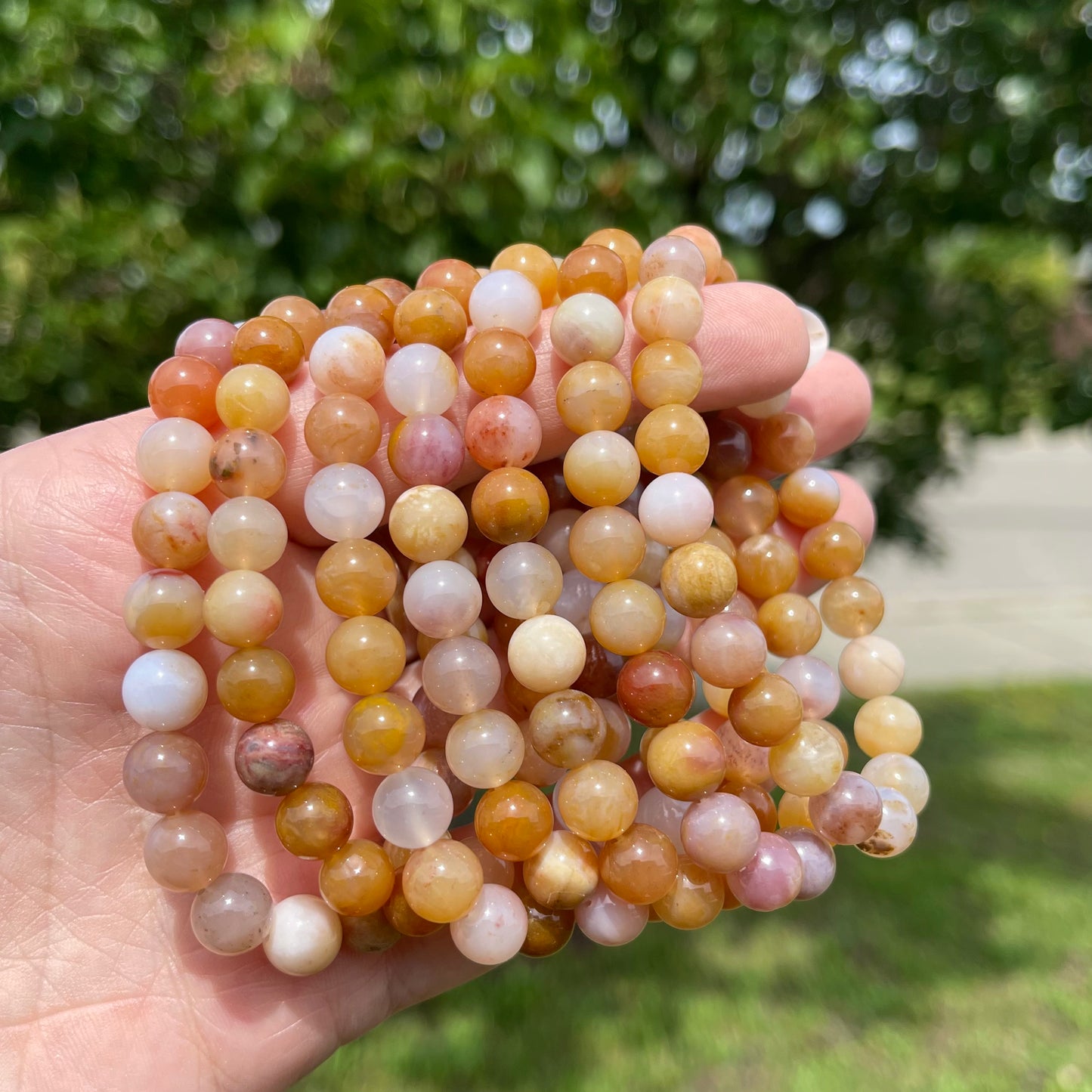 Pink Chalcedony 8mm Bracelet