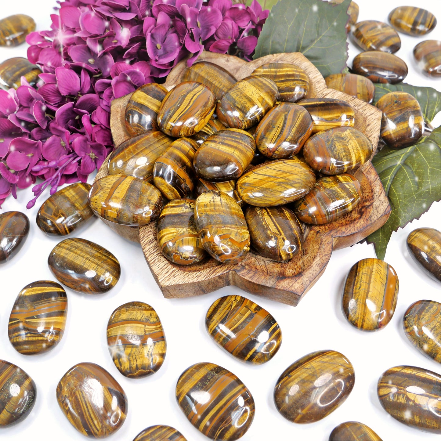 Tiger Eye Palm Stone