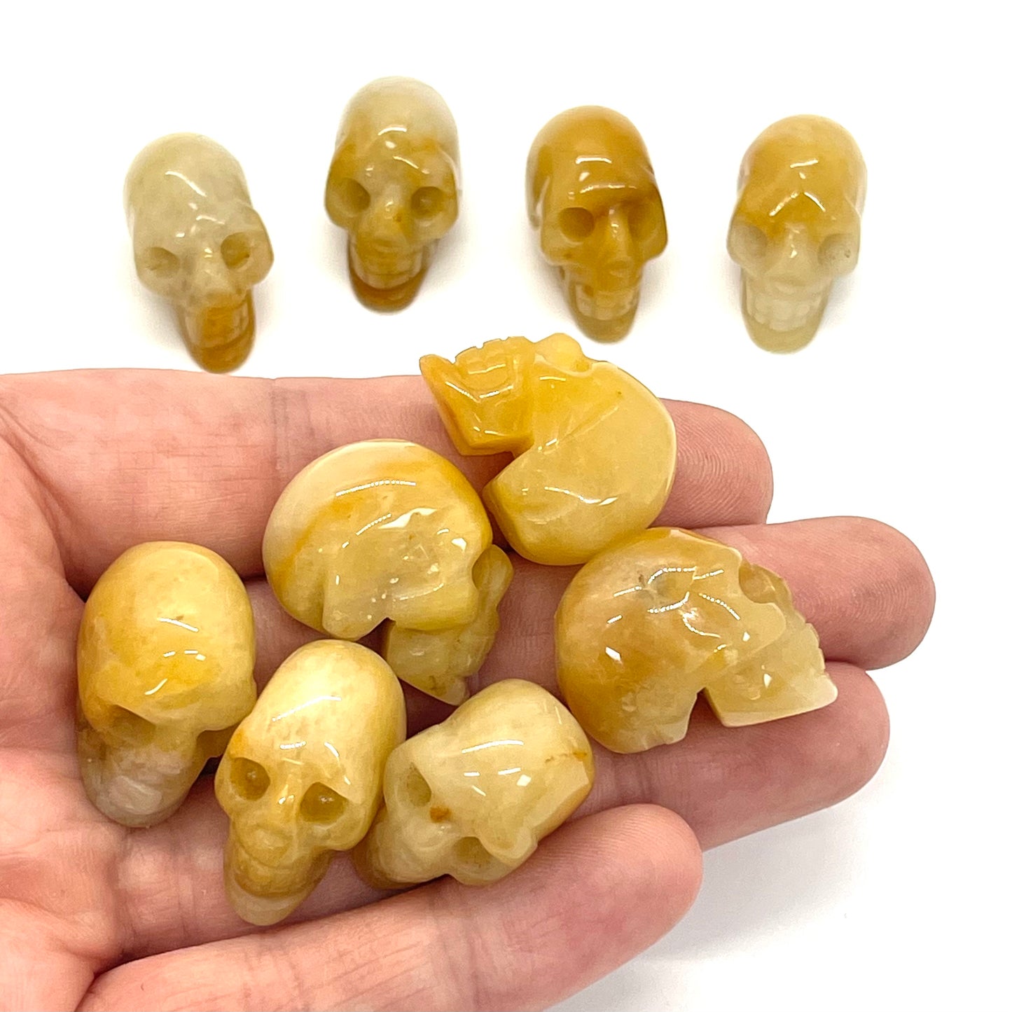 Mini Yellow Aventurine Skull