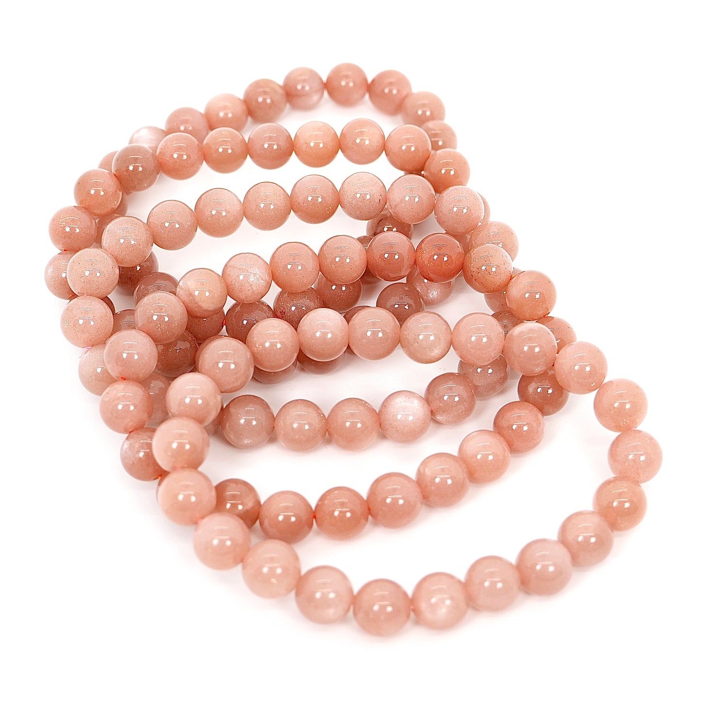 Sunstone Moonstone 8mm Bracelet