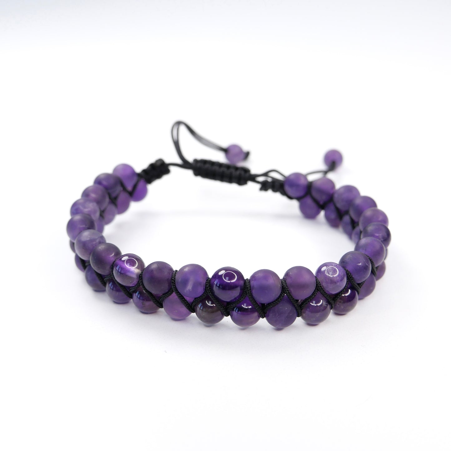 Amethyst 6mm Double Row Bracelet