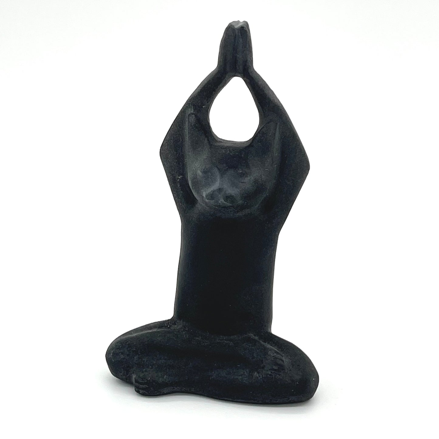 Black Obsidian Yoga Cat