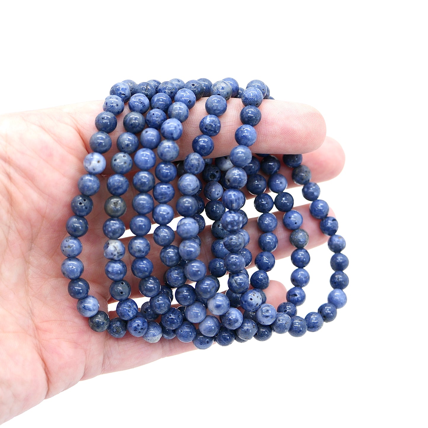 Blue Coral 6mm Bracelet