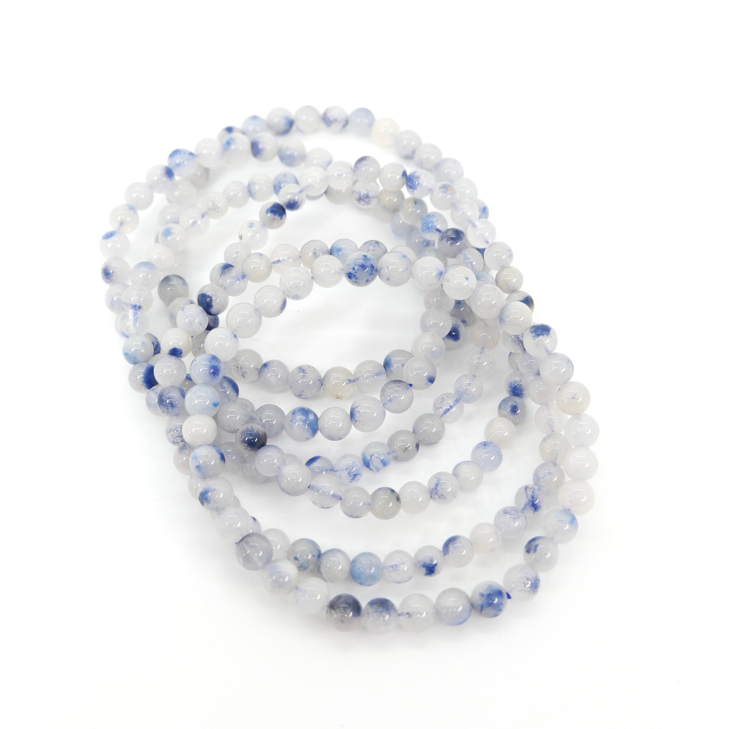 Dumortierite in Quartz 5mm Bracelet