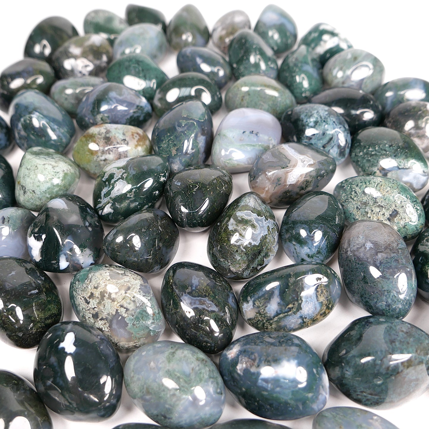 Moss Agate Tumble