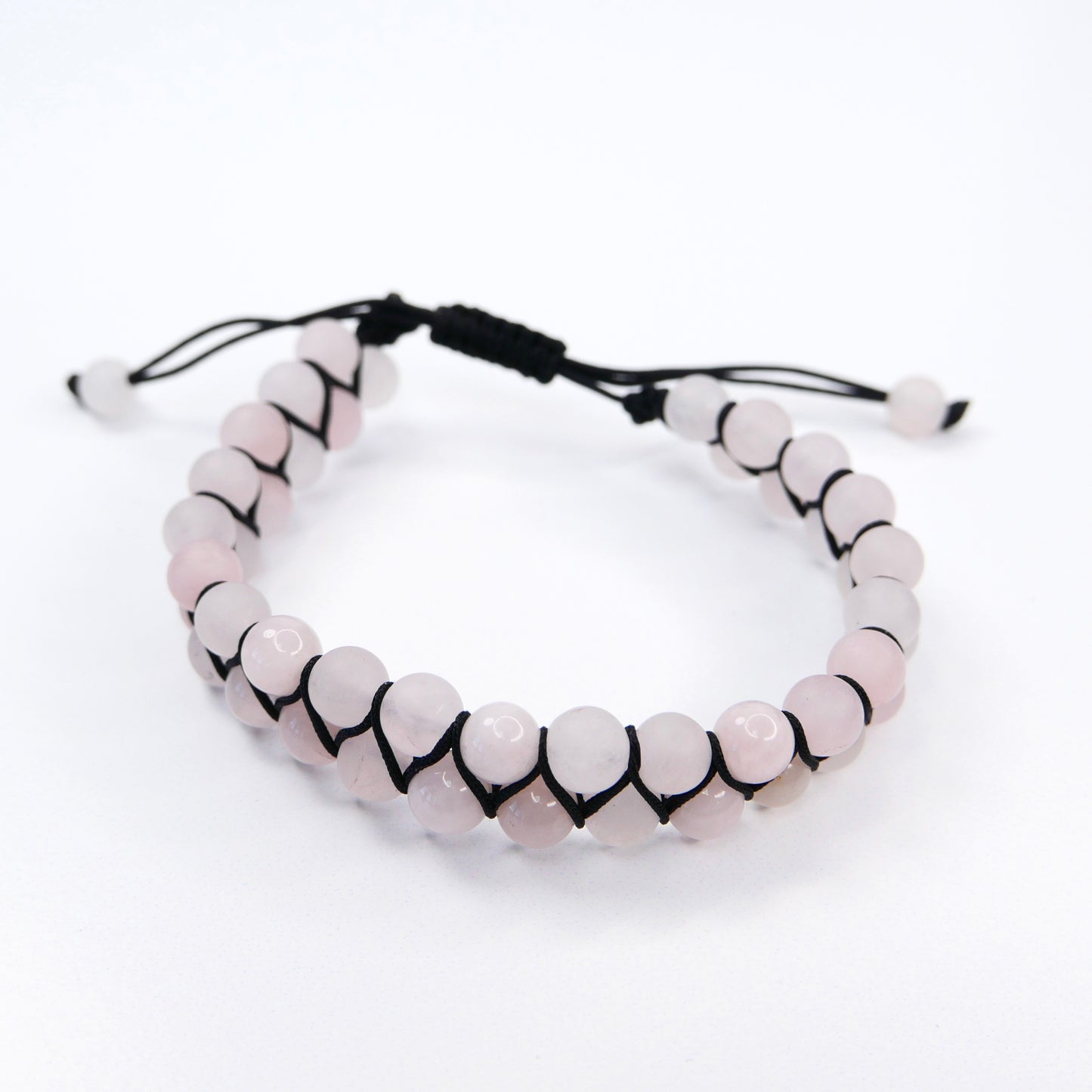 Rose Quartz 6mm Double Row Bracelet