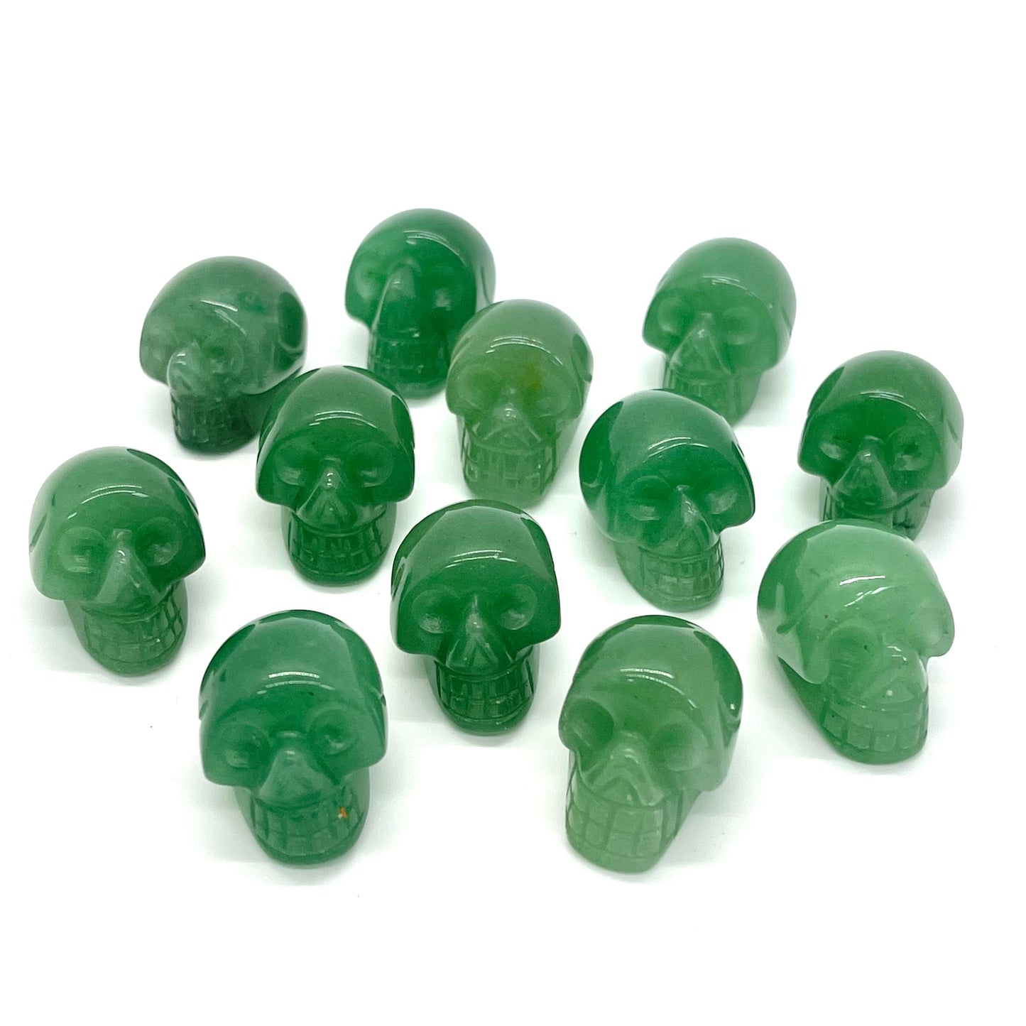 Mini Green Aventurine Skulls