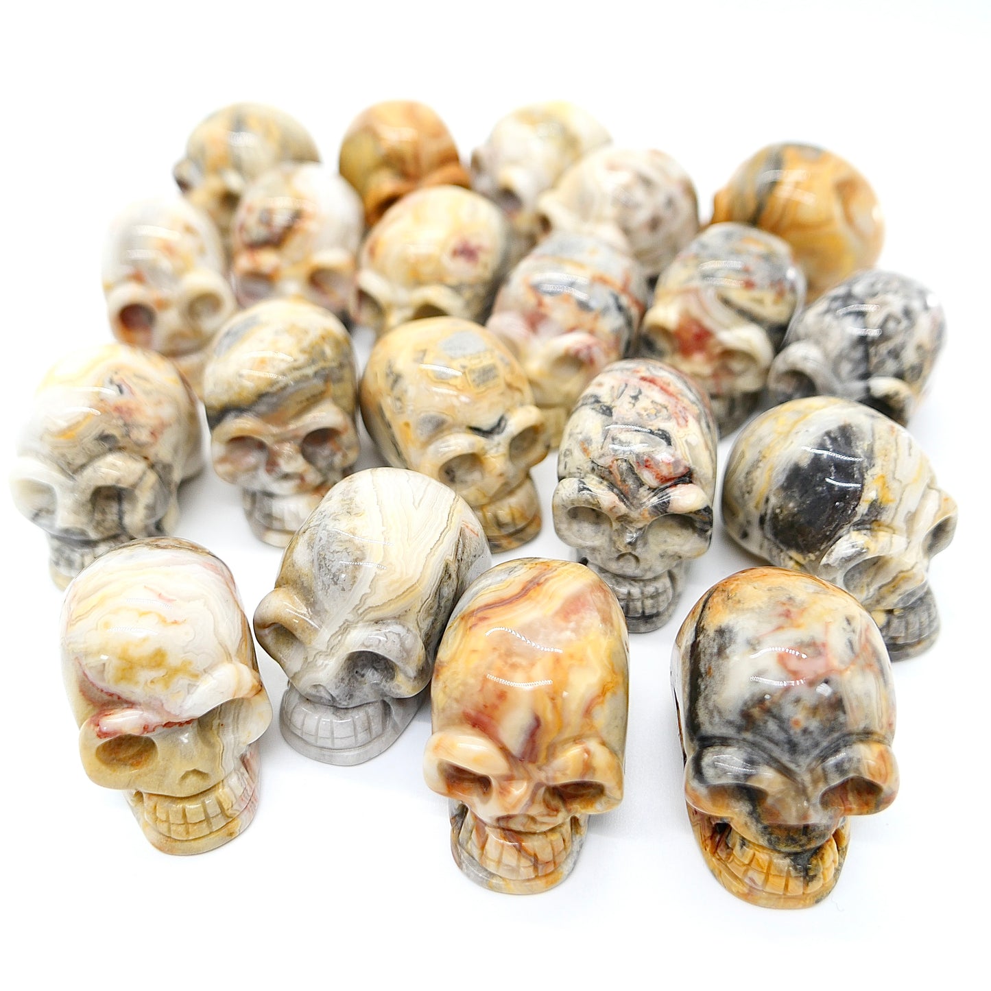 Crazy Lace Agate Skull