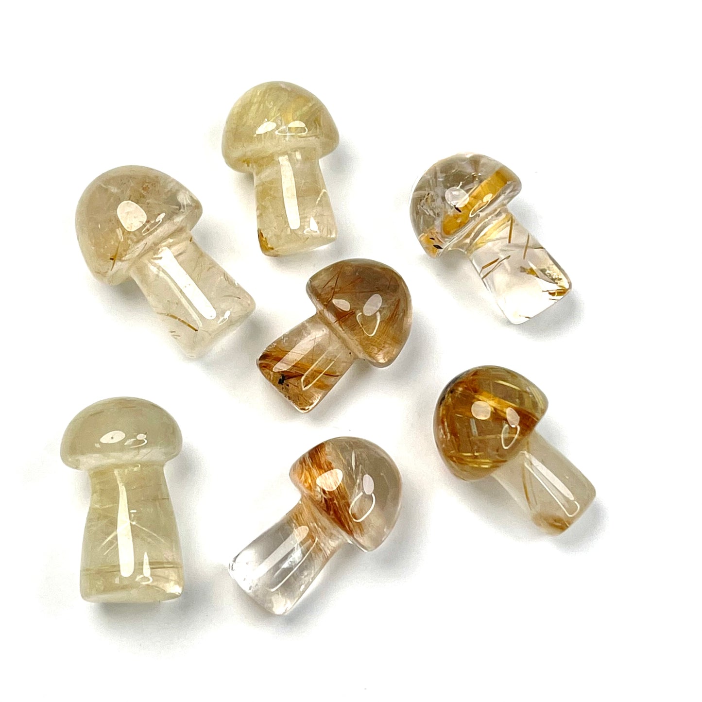 Rutilated Quartz Mushroom