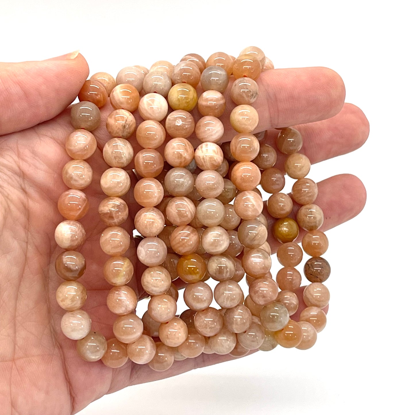 Peach Moonstone 8mm Bracelet